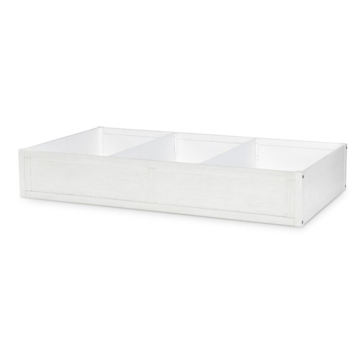 Trundle Storage Drawer White Finish Bed Parts Aged White 4