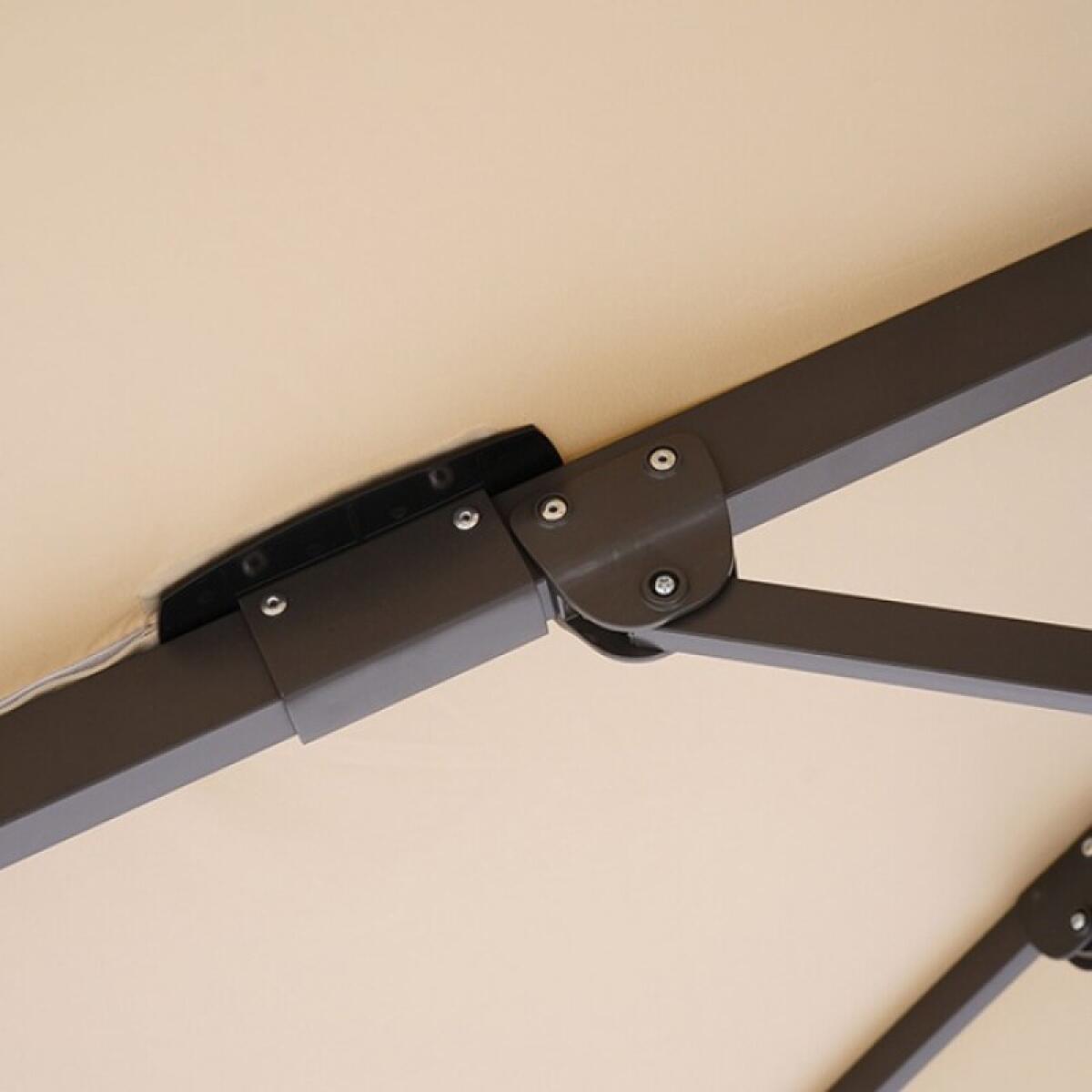 Fida 8 Ft Square Umbrella w/ Double Top + 37" Large Base - Image 14