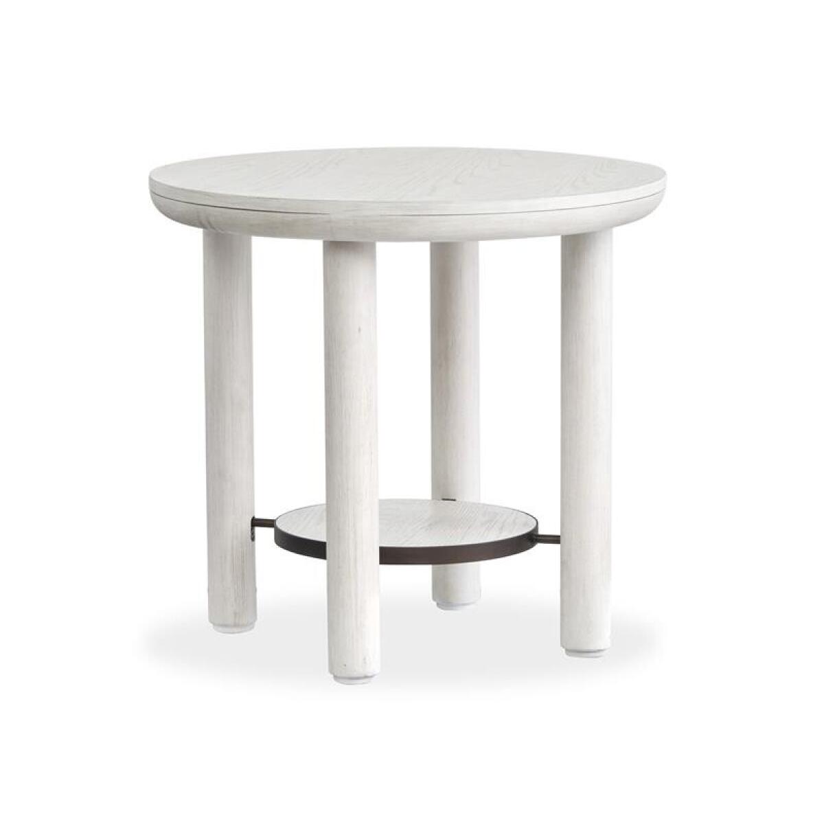 Sunset Cove - White Round End Table - Image 2