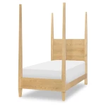 Complete Panel Bed Full 4/6 Natural Hickory Youth Beds Brown 2