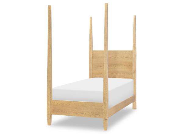 Complete Poster Bed Twin 3/3 Natural Hickory Youth Beds Brown