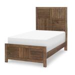 Complete Panel Bed, Twin 3/3 Brown Finish Youth Beds Brown 9