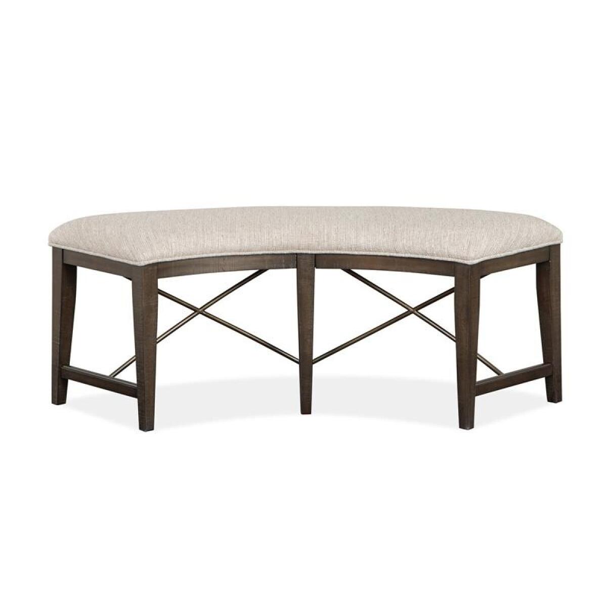 Westley Falls Curved Bench w/Upholstered Seat - Image 4