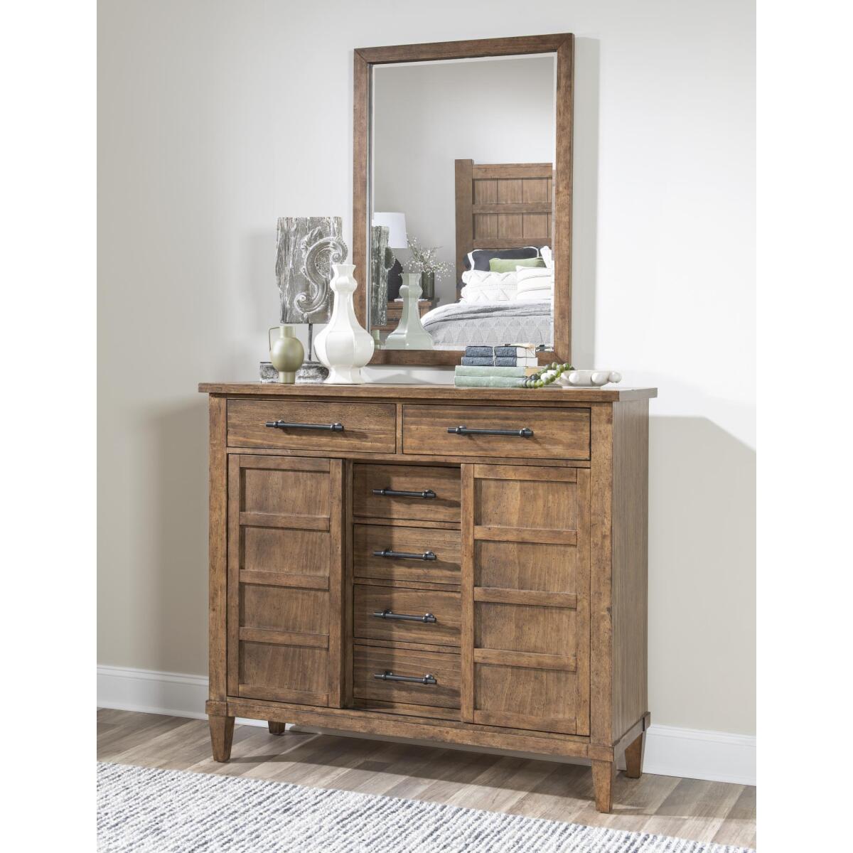 Rectangular Mirror Bedroom Mirrors Brown 8