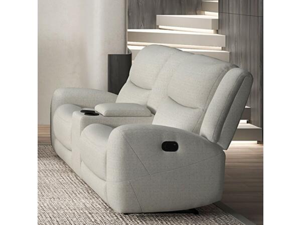 Giraldus Manual Recliner Loveseat w/ Console Loveseats Beige