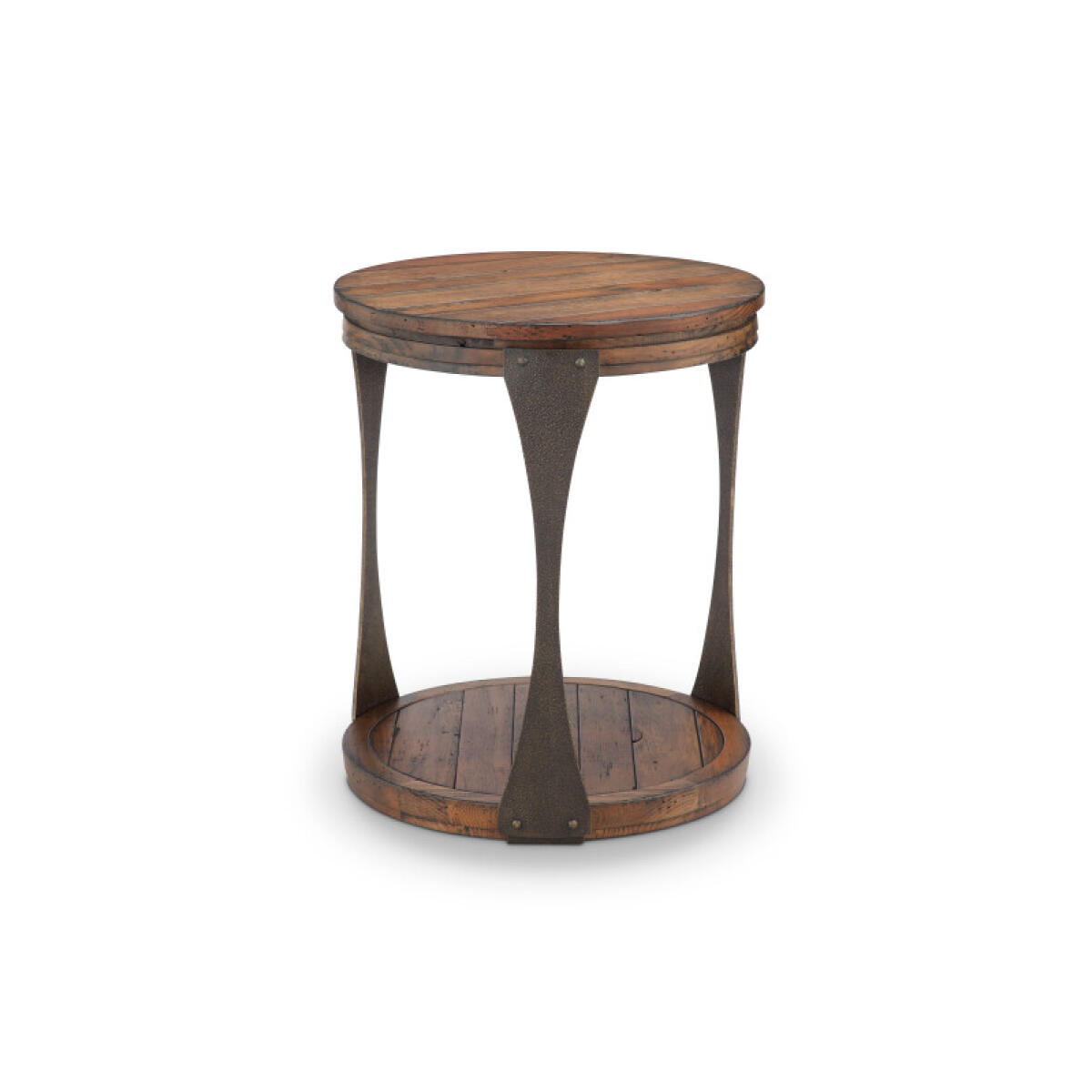 Round End Table End tables Bourbon and Aged iron 4