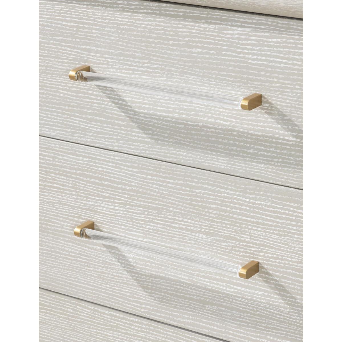 Oyster Three Drawer Nightstand Nightstands Cream 8