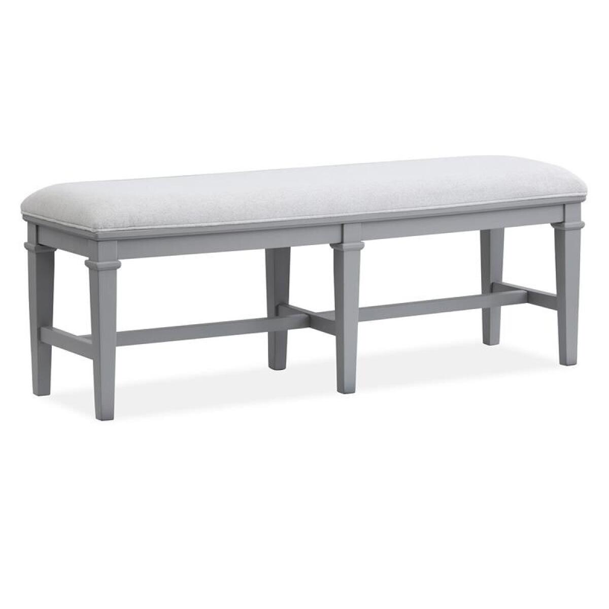 Charleston Bench w/Upholstered Seat – Grey Chairs & Benches Chairs & Benches 9