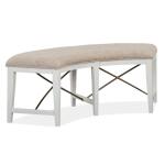 Heron Cove Curved Bench w/Upholstered Seat