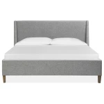 Lindon B5570-60G Complete King Grey Upholstered Island Bed