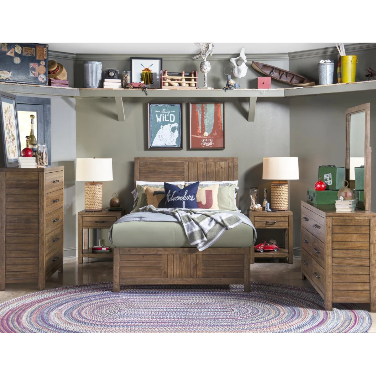 0832 Summer Camp LK Drawer Chest Brown Finish - Image 4