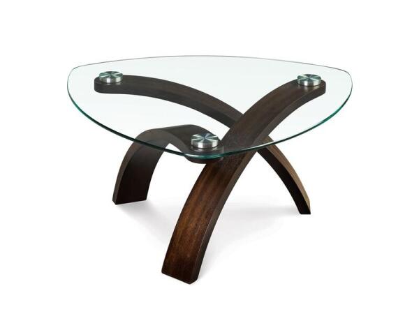 Allure Pie Shaped Cocktail Table Cocktail & Coffee Tables Brown