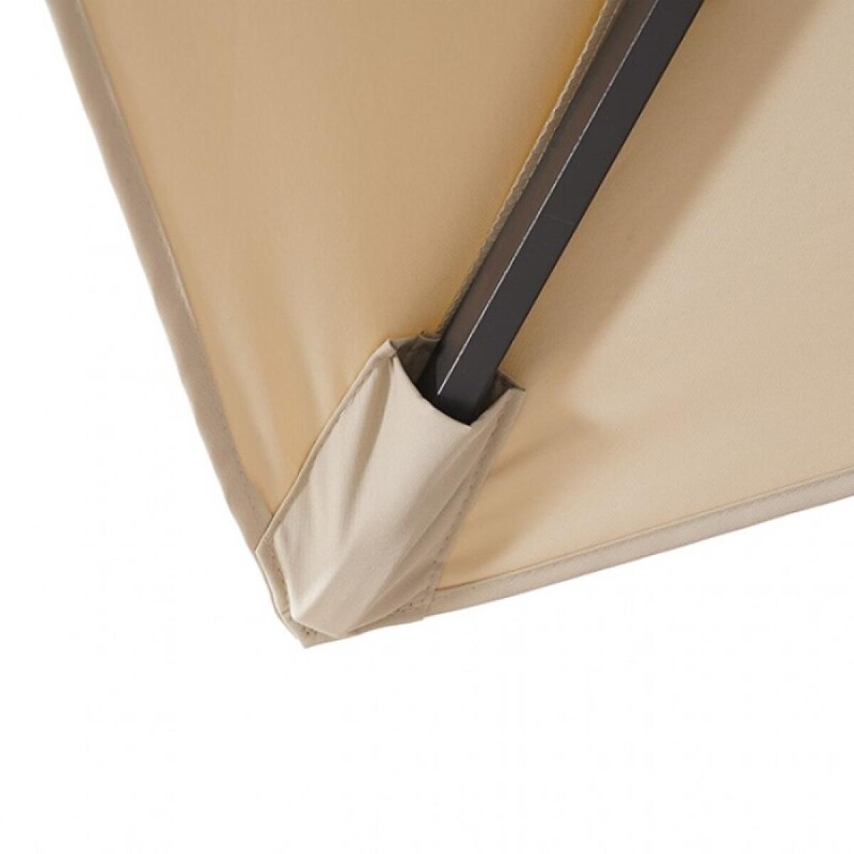 Fida 8 Ft Square Umbrella w/ Double Top + 37" Large Base - Image 12