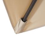 Fida 8 Ft Square Umbrella w/ Double Top + 37" Large Base - Image 12