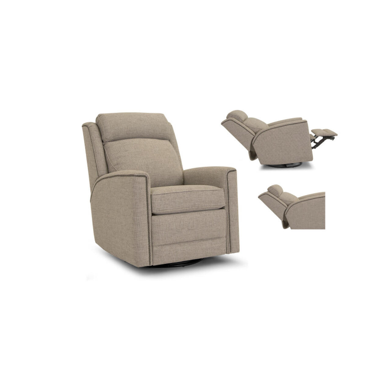 Motorized Reclining Chair / Headrest 736-83 Recliners Gray 4