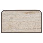 2 Drawer Nightstand With Stone Top Nightstands Brown 14