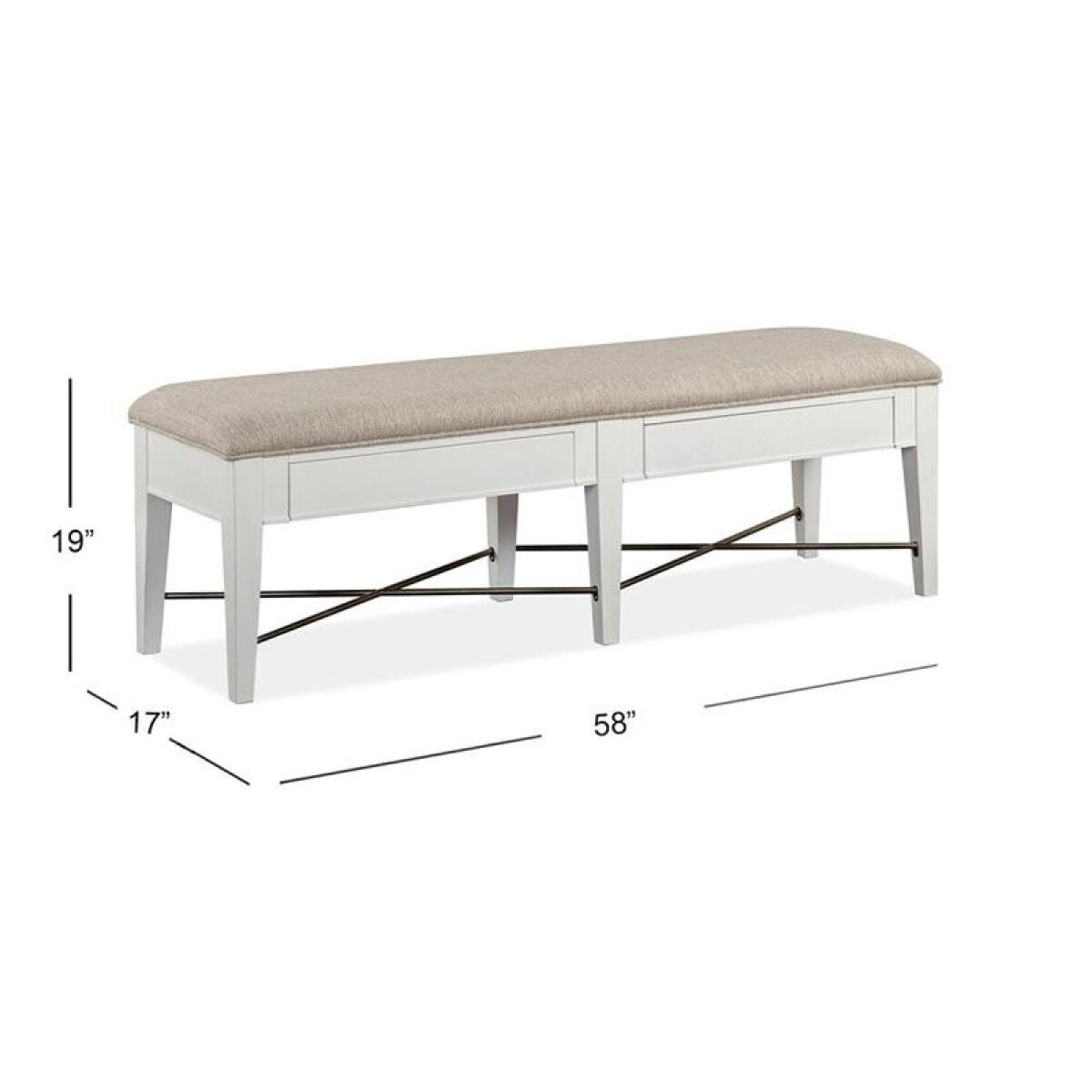 Heron D4400-68 Bench w/Upholstered Seat - Image 3