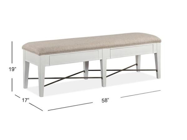 Heron D4400-68 Bench w/Upholstered Seat - Image 3