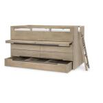 Complete Captains Bed 33 Weathered Oak Finish Youth Beds Brown 27
