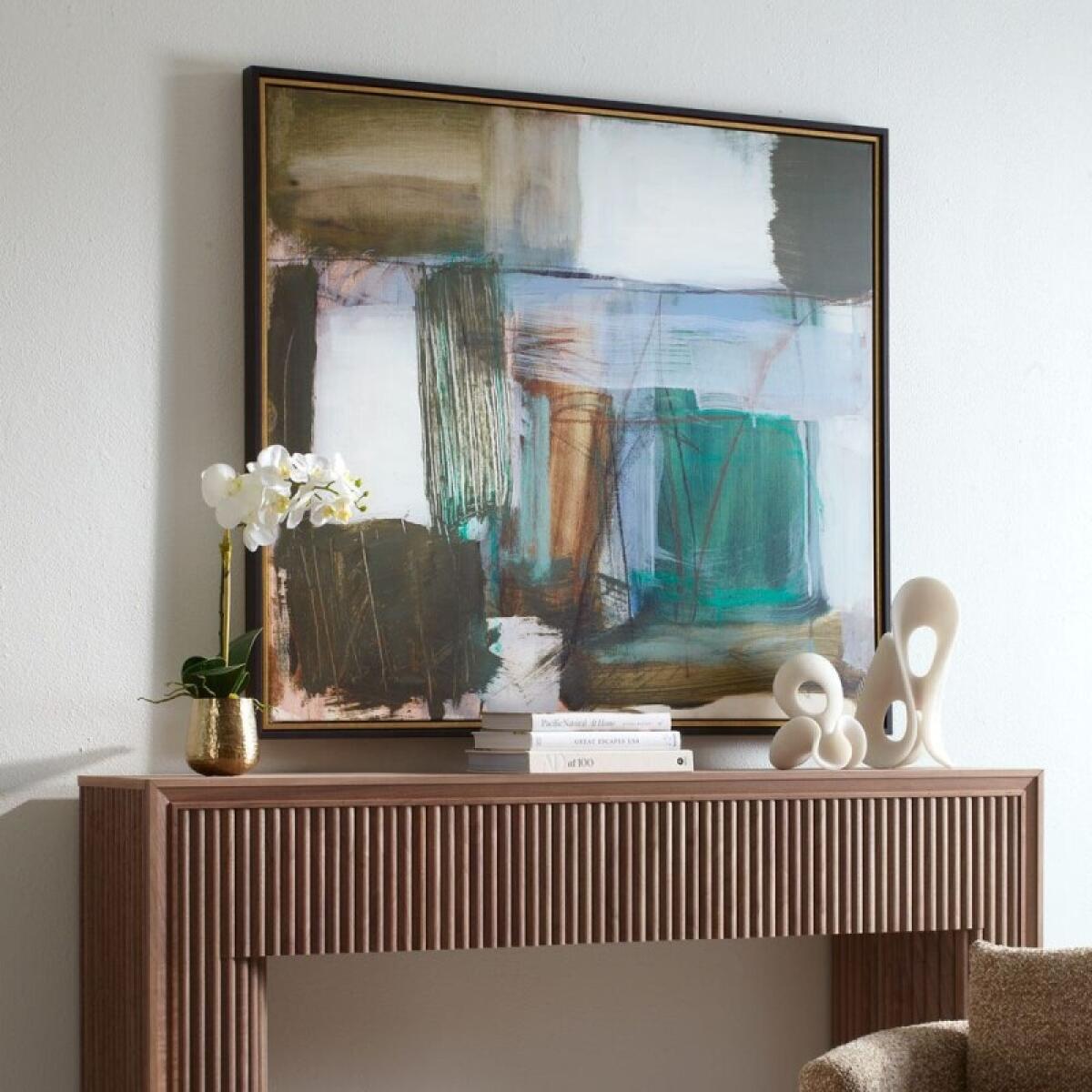 Green Fields Framed Canvas - Image 3