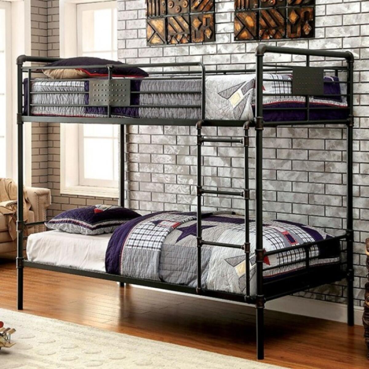Olga Twin/Twin Bunk Bed Youth Beds Antique Black 4