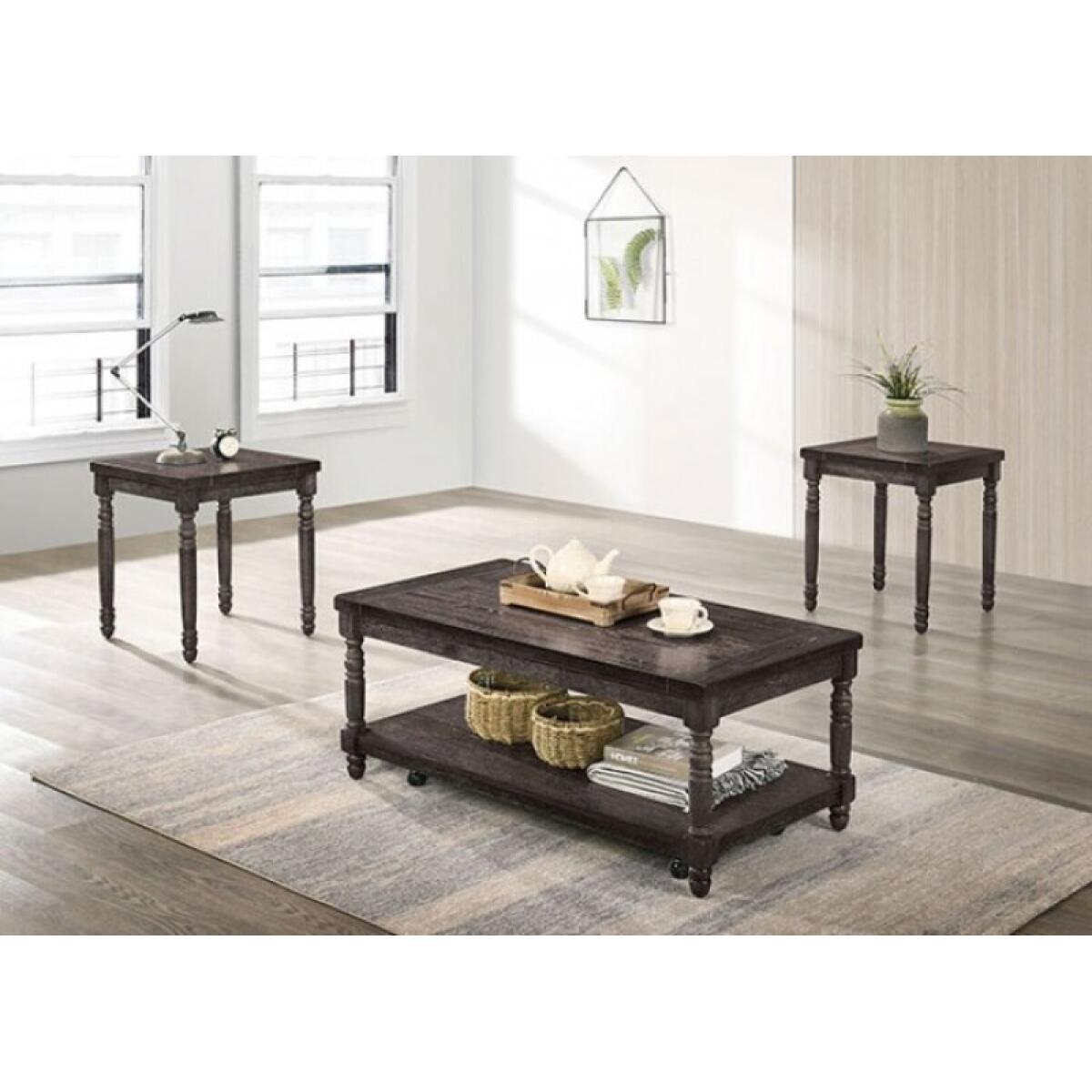 Monango 3 Pc. Table Set Table Sets Brown 5