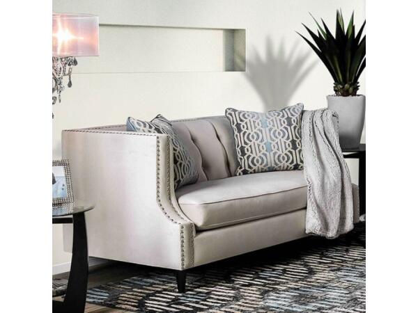 Tegan Love Seat Loveseats Beige/Light Blue