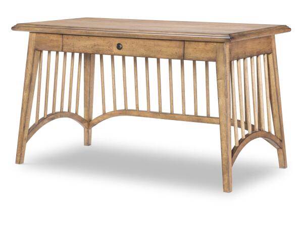 Spindle Base Writing Desk Desks Barnwood Oak