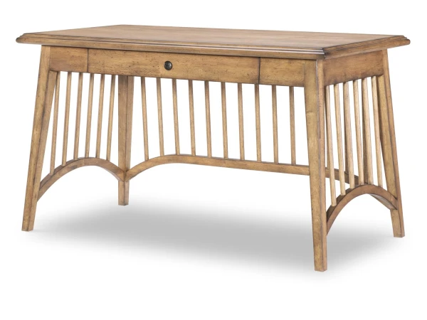 Spindle Base Writing Desk Desks Barnwood Oak