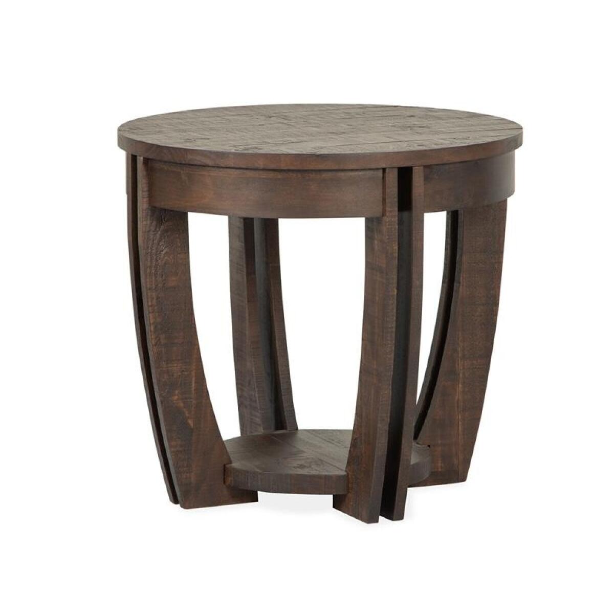 Lyndale Round End Table End tables Brown 4