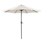 Tano 9′ Outdoor Umbrella + 21″ Round Base Outdoor Accessories Beige 9