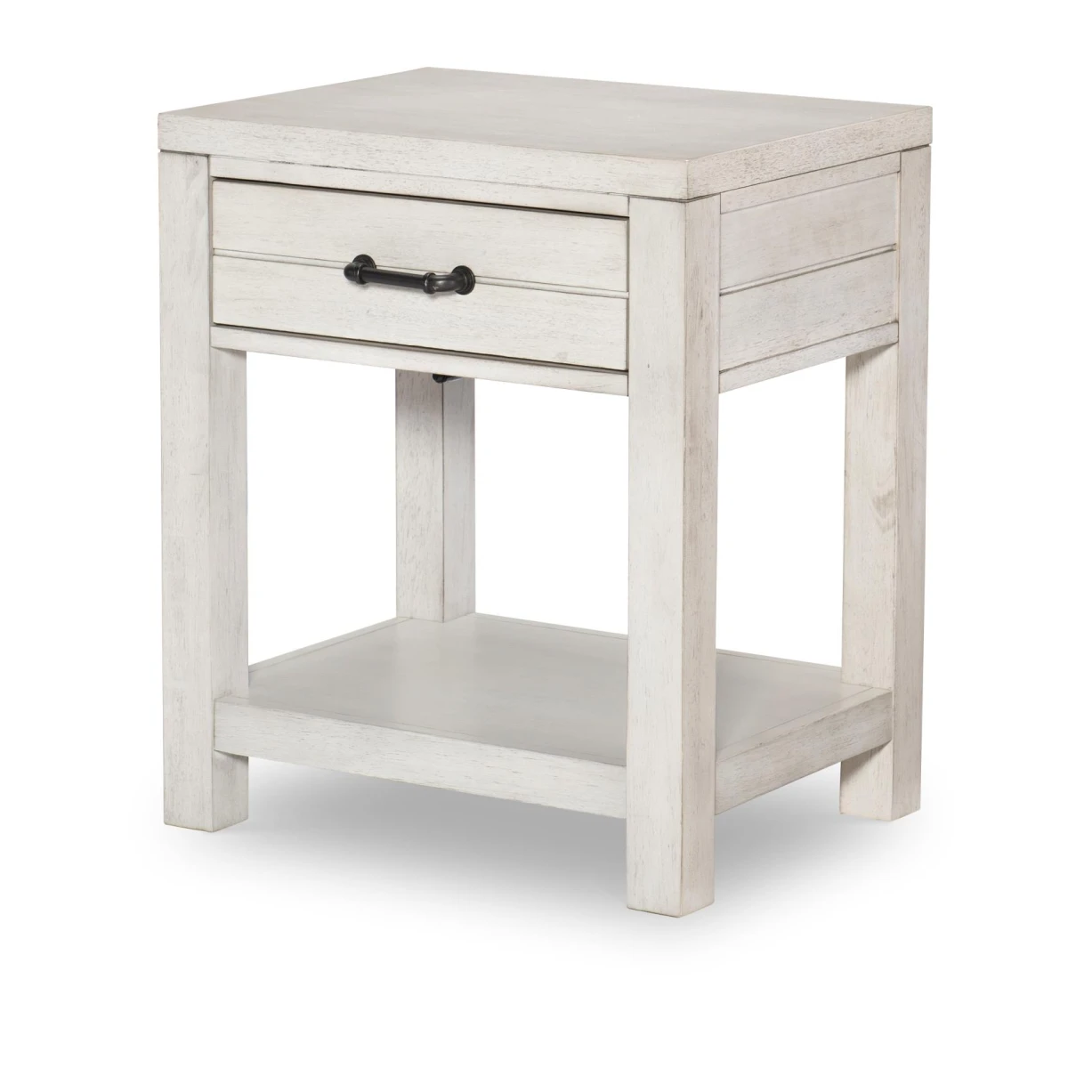 Open Night Stand Stone Path Gray Finish Youth Nightstands Cream 4