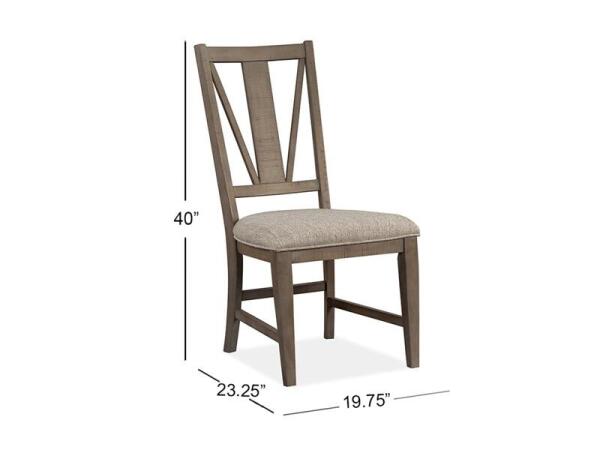 Paxton Place Dining Side Chair w/Upholstered Seat (2/ctn) Chairs & Benches Brown 16