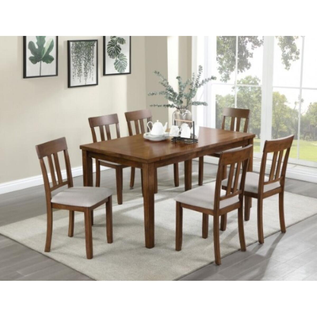 Medford 7 PC. Dining Table set Dining Sets Brown 5