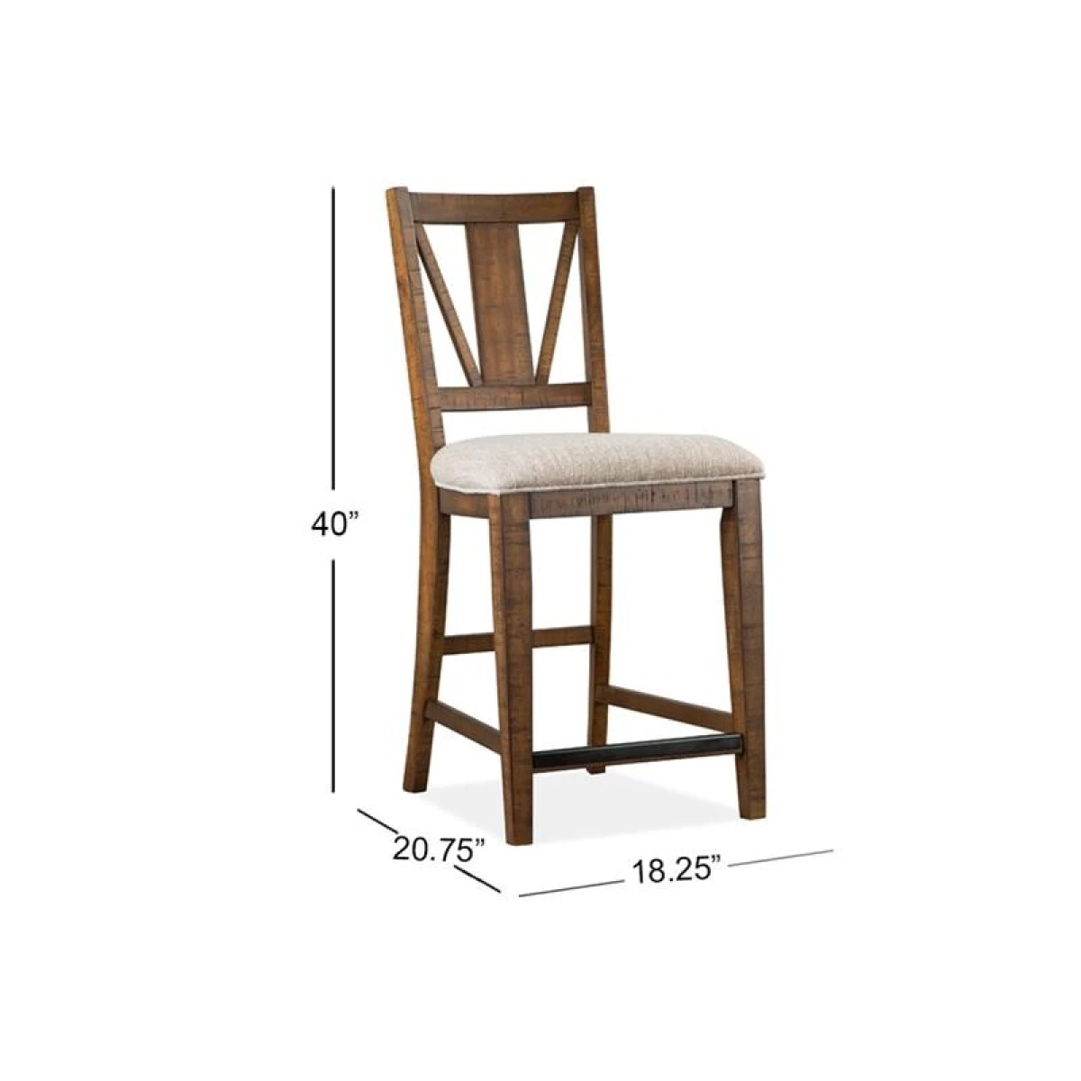 Bay D4398-82 Counter Chair w/Upholstered Seat (2/ctn) - Image 4