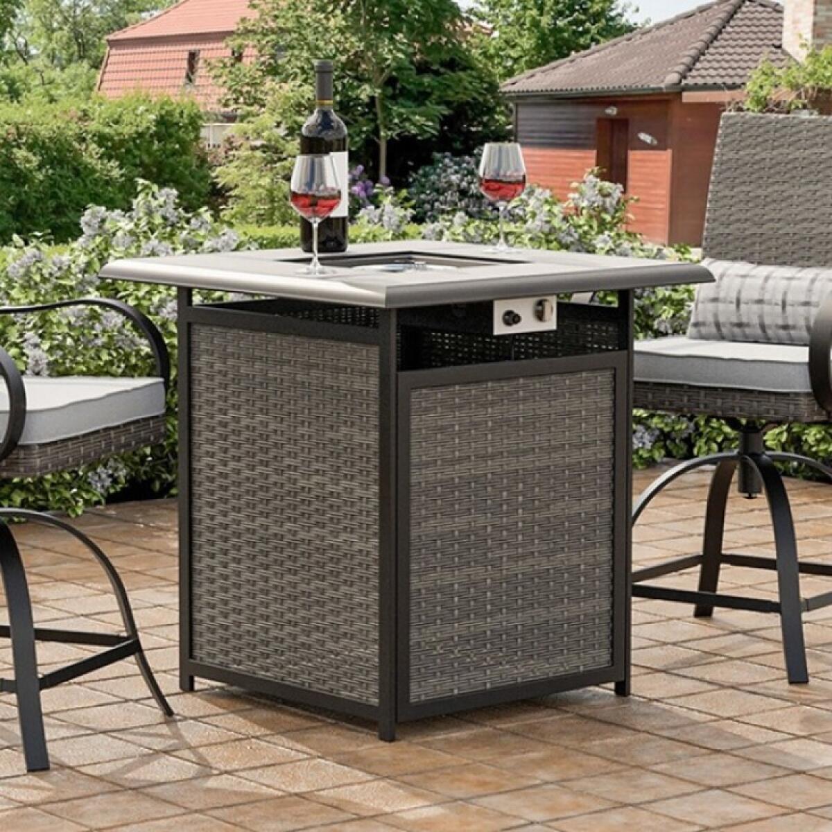 Arosa Fire Pit Counter Ht. Table Dining Tables Black/Gray 4
