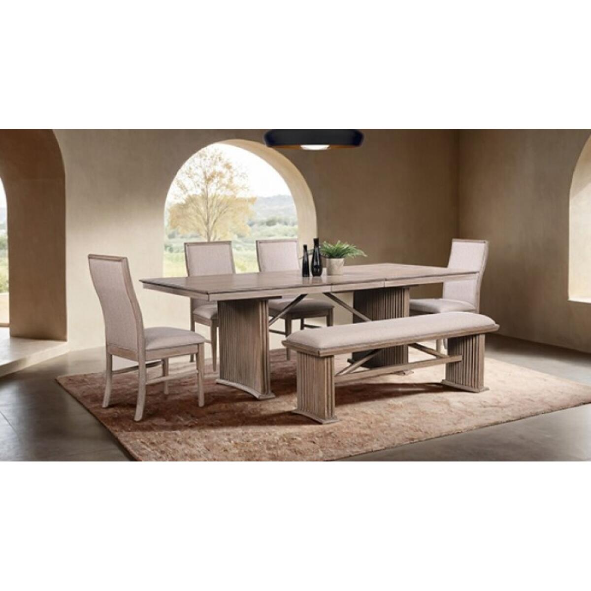 Ellesmere 6 Pc Dining Table Set w/ Bench - Image 3