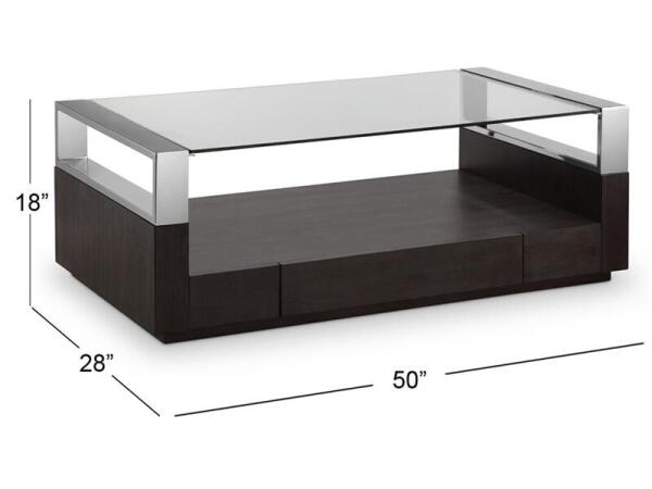 Revere Rectangular Cocktail Table w/Casters - Image 4