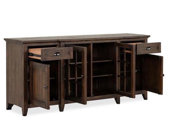 Bay Creek Console 70″ Entertainment Stands Brown 35