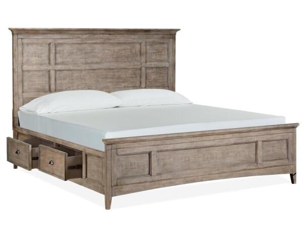 Paxton B4805-75 Complete Cal.King Panel Bed with Storage Rails - Image 9