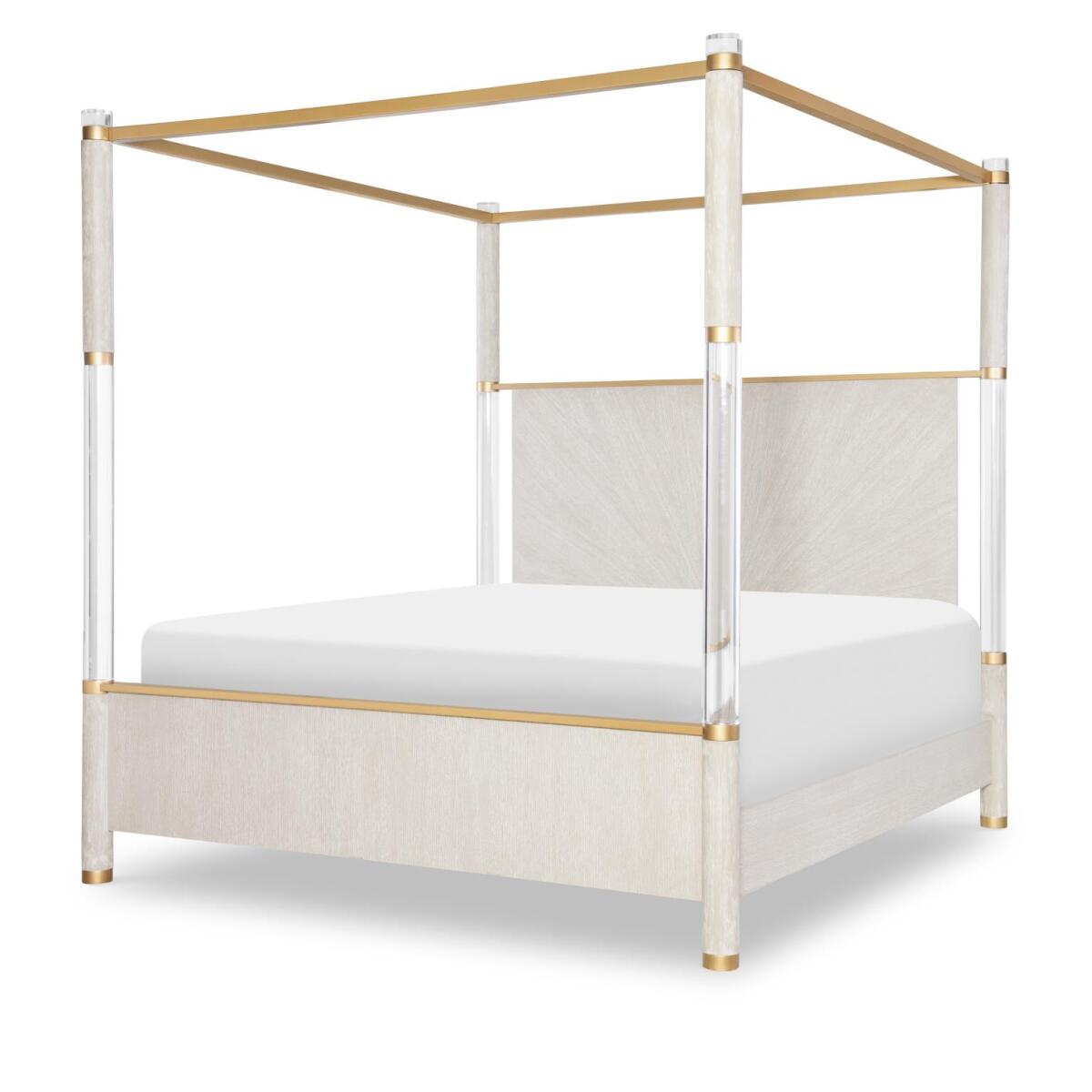 Panel Bed Canopy Acrylic Posts King Beds Beds 4