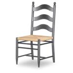 Rush Seat Ladder Back Side Chair Chairs & Benches Black 11