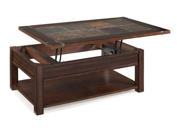 Roanoke Rectangular Lift Top Cocktail Table (w/Casters) - Image 4