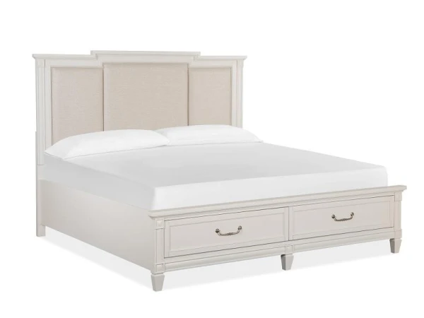Willowbrook B5324-65A Complete King Panel Storage Bed w/Upholstered Headboard - Image 5