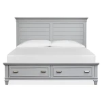 Charleston B5611-55GY Complete Queen Panel Storage Bed