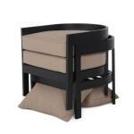 Lotus 3-PC Patio Set Outdoor Sets Black/Light Brown 8