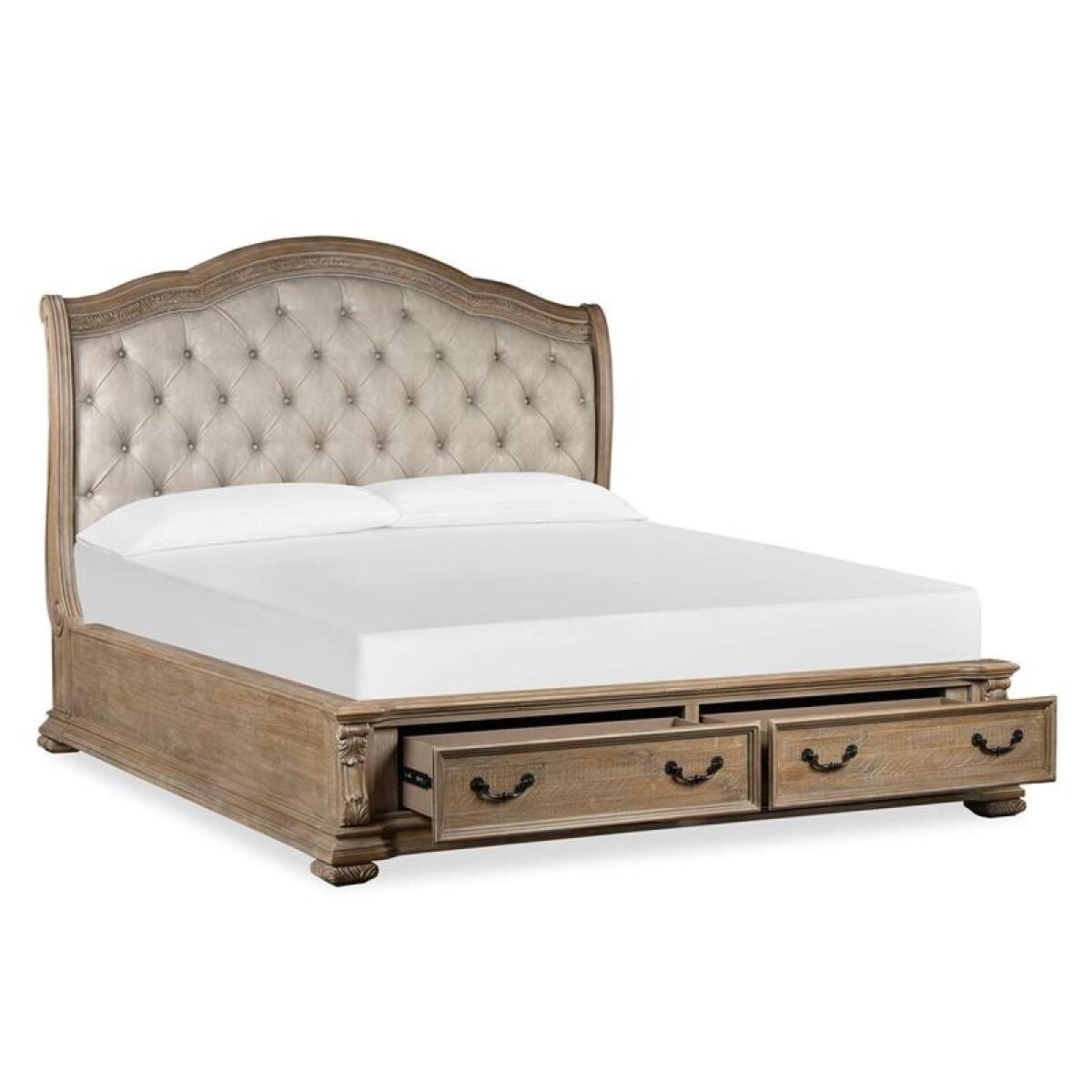 Marisol Complete Cal.King Sleigh Storage Bed w/Upholstered HB Beds Beds 5