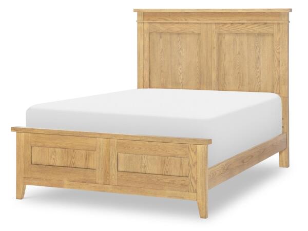 Complete Panel Bed Full 4/6 Natural Hickory Youth Beds Brown