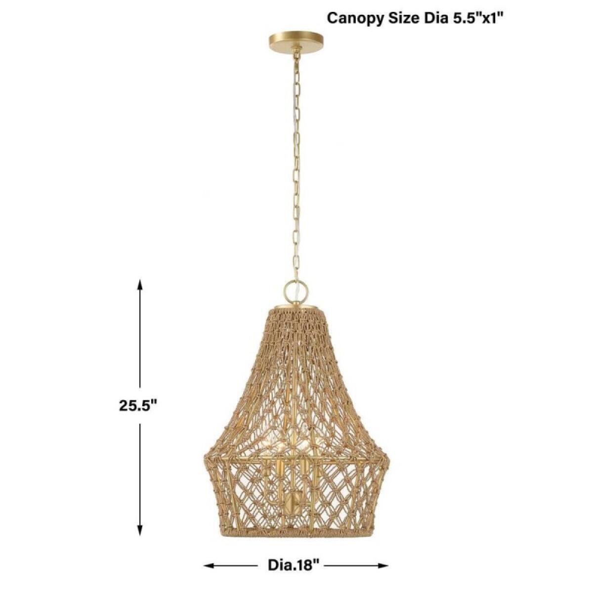 Macrame, 4 Lt Pendant - Image 10