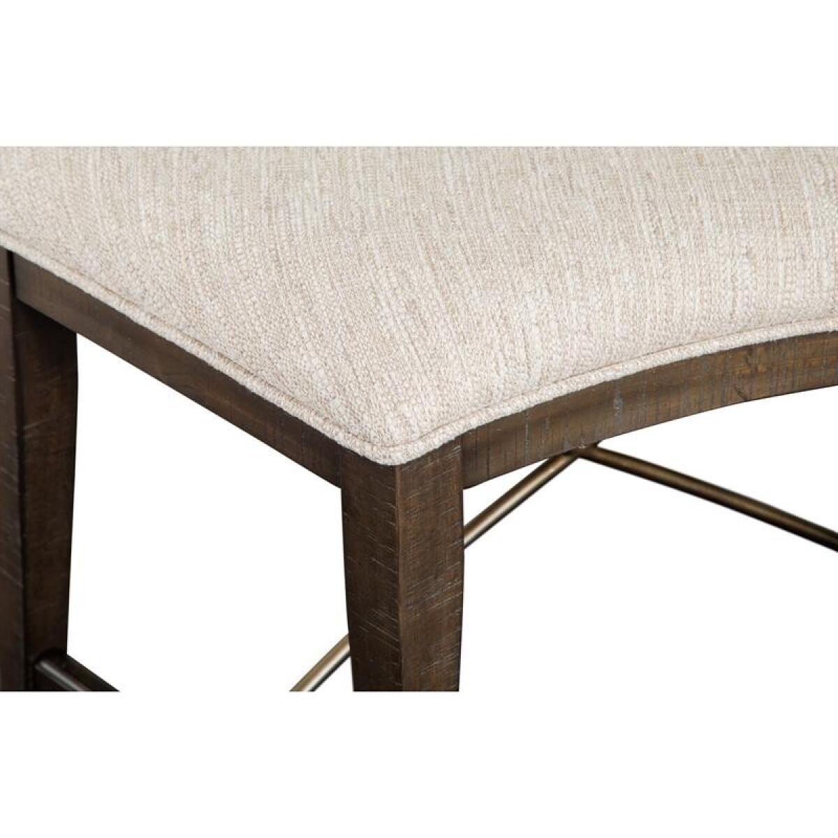 Westley Falls Curved Bench w/Upholstered Seat - Image 5